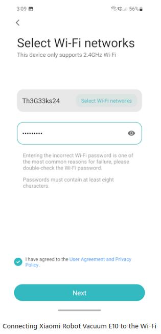 Connecting Xiaomi Robot Vacuum E10 to the Wi-Fi
