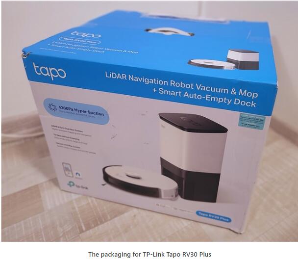 The packaging for TP-Link Tapo RV30 Plus