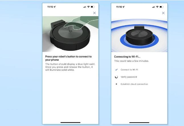 iRobot Roomba j7+ app setup