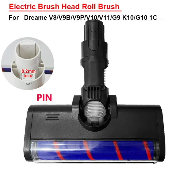  (8.2mm)Electric Brush Head Roll Brush For  Dreame V8/V9B/V9P/V10/V11/G9 K10/G10 1C   