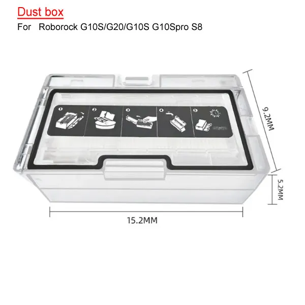  Dust box For Roborock  G10S/G10S Pro/G10S Pure T7S/S8/S8+/S8 Pro 