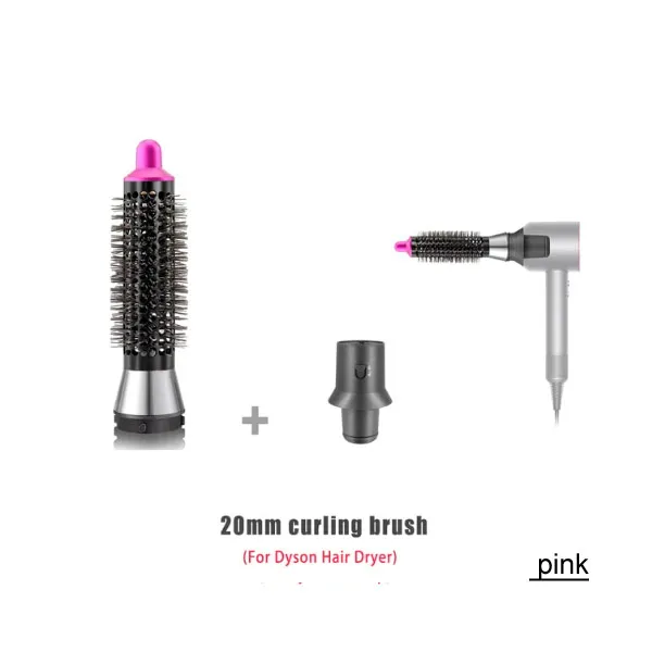  For Dyson Supersonic Hair Dryer&Airwrap HS01/05 HD08 Series 20mm Curling Round Volumizing Brush Nickel Hair Brush Nozzle 