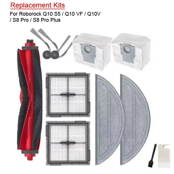   Replacement Kits For  Roborock Q10 S5 / Q10 VF / Q10V / S8 Pro / S8 Pro Plus  