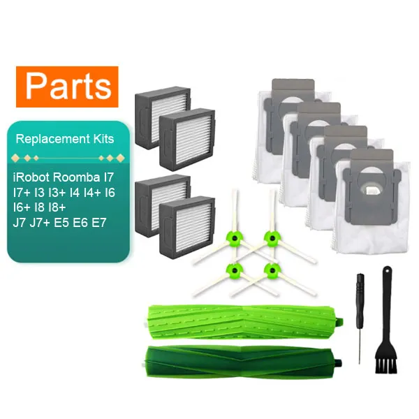   Replacement Kits For iRobot Roomba i7 i7+ i3 i3+ i4 i4+ i6 i6+ i8 i8+ E5 E6 E7 &J7 J7+ 
