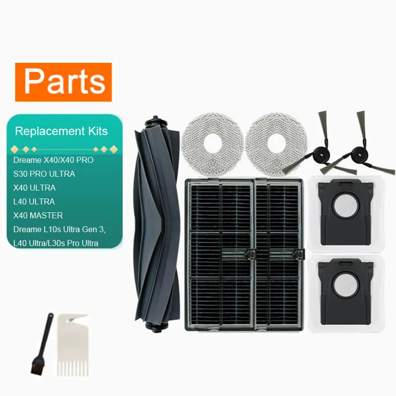   Replacement Kits For Dreame L10s Ultra Gen 3, Dreame X40 Ultra/ L40 Ultra/L30s Pro Ultra Heat/P10 Pro Ultra  