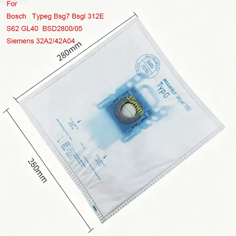  10pcs/set  Dust Bags  Compatible with Bosch Type G GL30 GL40 & Siemens Vacuum Cleaners 