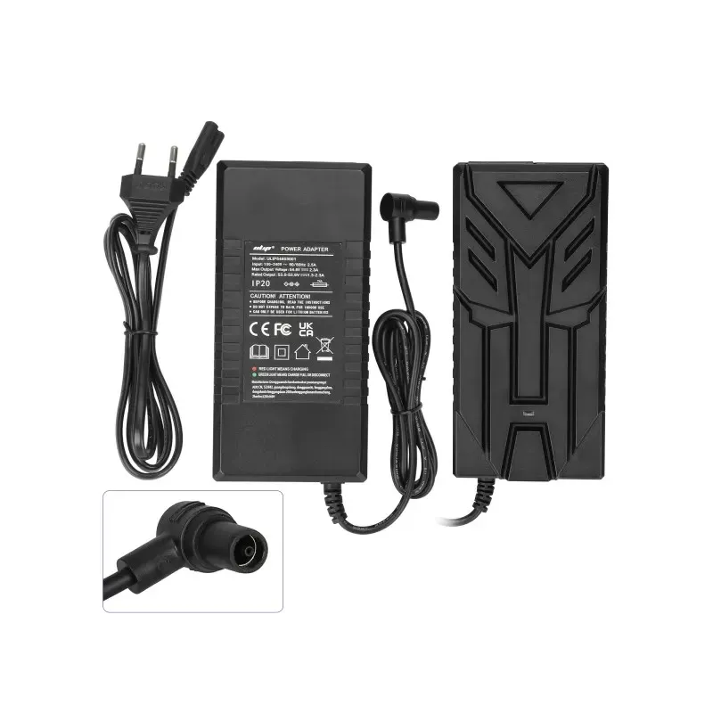 Ulip 54.6V2.3A Charger with Hollow Head EU Plug For Xiaomi 4 Pro 2nd Gen Xiaomi 4 Ultra Navee S65 Xiaomi 5 Xiaomi Pro Scooter Ulip 54.6V 2.3A Transformers European Standard Battery Charger Electric Scooter Power Adapter Charging Equipment Accessories