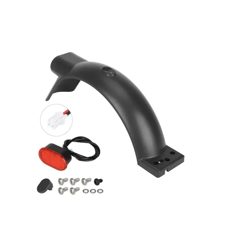 Xiaomi 5 Rear Fender with Hook + Tail Light + Screws Xiaomi 5 Electric Scooter Accessories Rear Fender with Tail Light Waterproof Fender Night Riding Lighting Accessories Waterproof Splash Guard Electric Scooter Fender