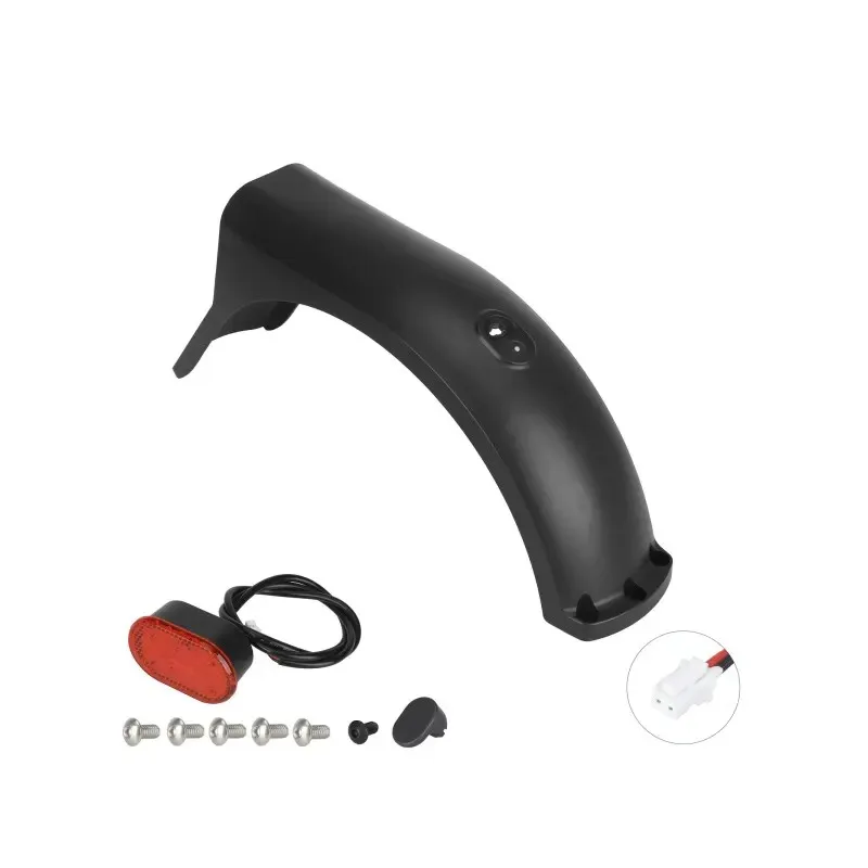 Xiaomi 5 Rear Fender with Hook + Tail Light + Bracket + Screw Combination Kit Night Riding Safety Warning Light & Protective Fender Kit Mudguard Set