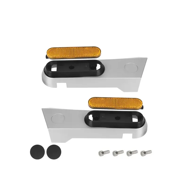 1 Set Xiaomi Mi 5 Pro Rear Wheel Trim Cover with Reflector Bar and Screws Rear Left and Right Plastic Parts Decorative Cover Shell Cover Plastic Cover Rear Fork Shell Cover for Xiaomi 5 Pro Electric Scooter
