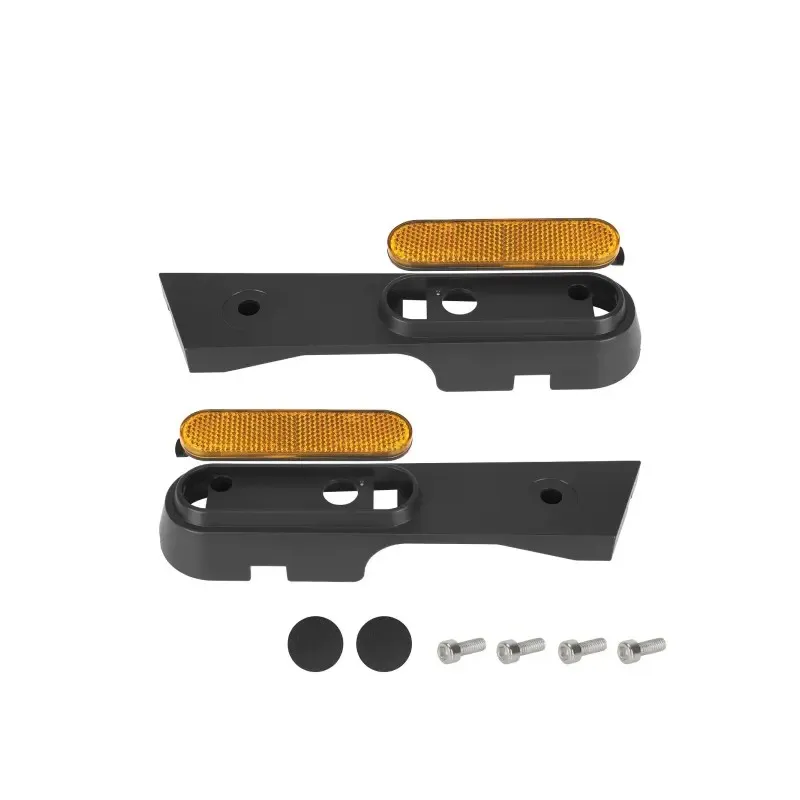 1 Set Xiaomi Mi 5 Max Rear Wheel Trim Cover with Reflector Bar and Screws Rear Left and Right Plastic Parts Decorative Cover Shell Cover Plastic Cover Rear Fork Shell Cover for Xiaomi 5 Max Electric Scooter
