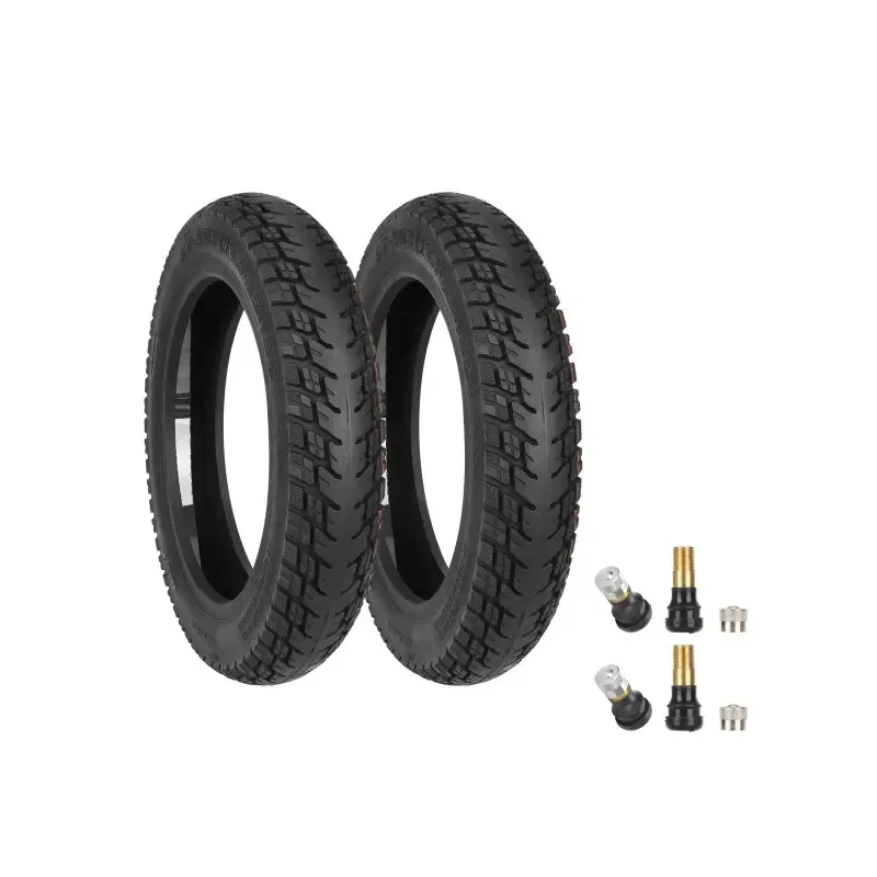 2 Sets of Ulip 12.5*2.125 (57-203) Self-Sealing Off-Road Tubeless Tires + Straight Valve Stem + Extended Straight Valve Stem for Xiaomi 5 Plus Scooter 12 inch 12.5*2.125(57-203) Off-road Self-healing Tubeless Tire