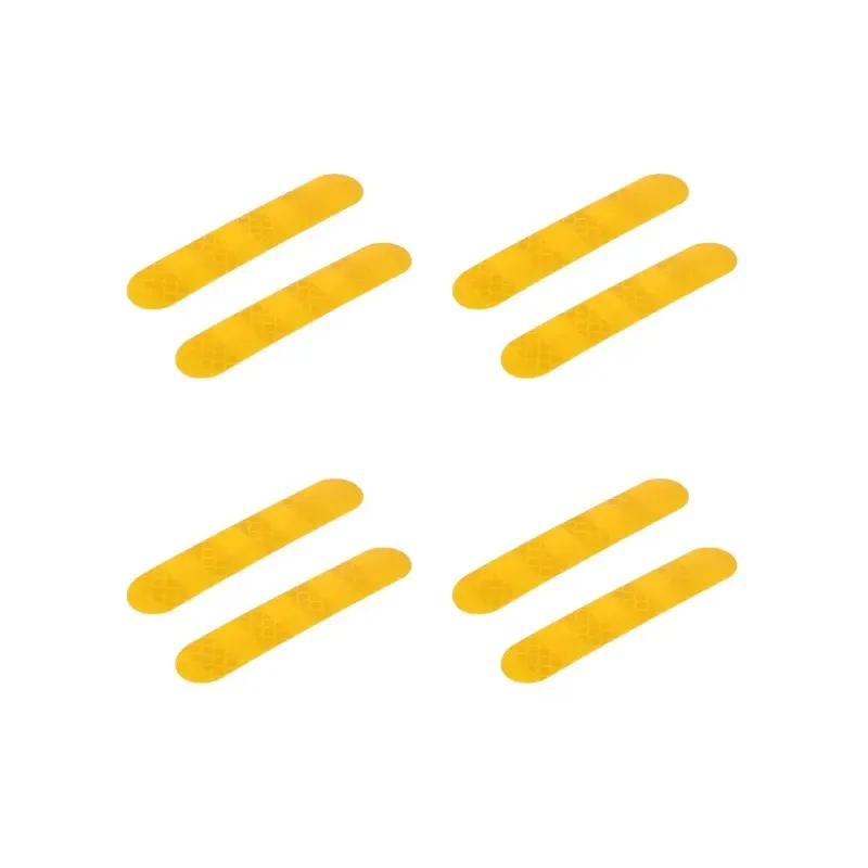 8 PCS Xiaomi 5 Plus Side Yellow Reflective Stickers Electric Scooter Reflective Plastic Cover Reflective Strip Accessories Reflector Square Left And Right Warning Film Reflectors