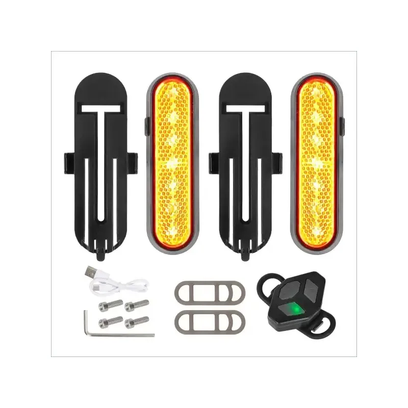 Ulip Electric Scooter Indicator Turning Light USB Rechargeable Rear Light Kickscooter Warning Rear Light with Remote Control for Xiaomi/Ninebot/Kaabo E Scooter Almost All of Scooters Bike E-bike