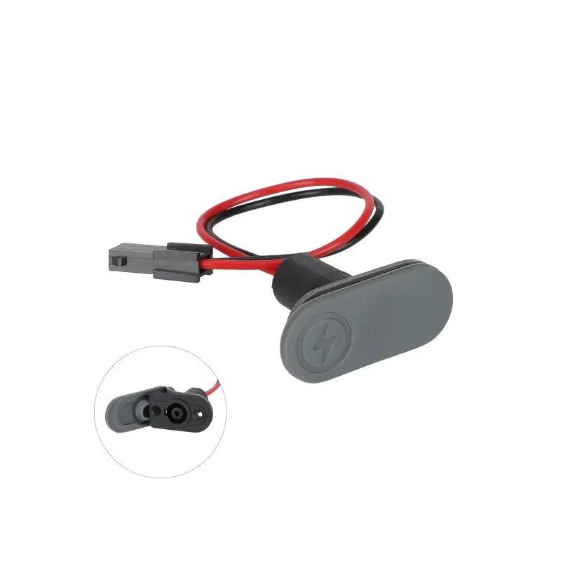 Original Charging Cable Port with Silicone Cover for Xiaomi 6 Electric Scooter Charging Port Head Socket Connector Power Port Spare Parts