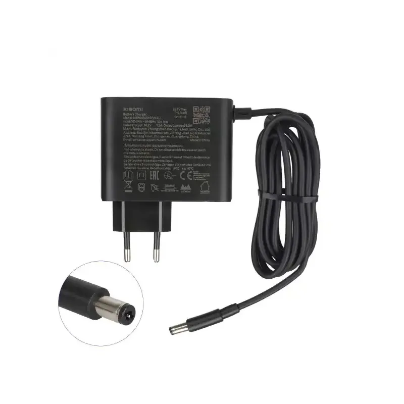 Original 24.2V1.5A Charger with DC2.1 Head EU Plug Li-ion Battery Charger for Electric Bike Bicycle Kick Scooter with DC2.1 Plug Smart Charger for Xiaomi 4 Lite 2nd Gen Xiaomi 6 Electric Scooter