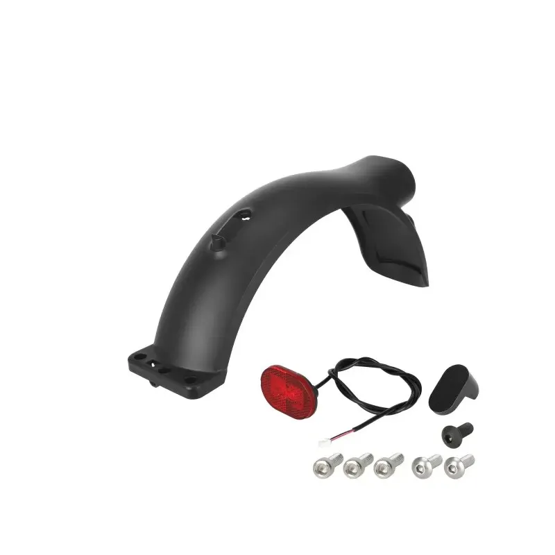 Original Xiaomi 6 Lite Rear Fender with Hook Tail Light Combination Kit Night Riding Safety Warning Light & Protective Fender Kit Rear Mudguard Set