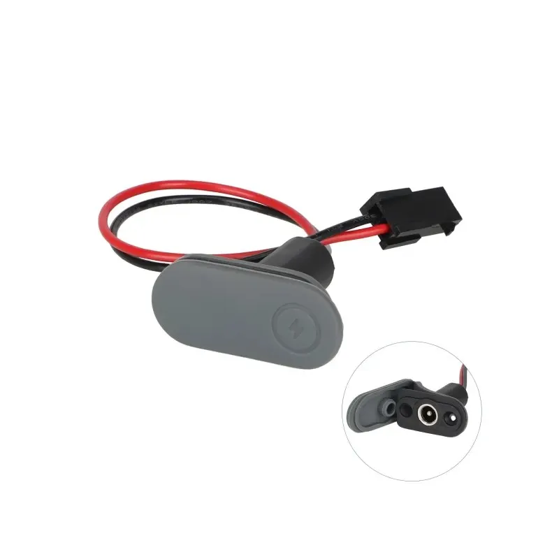 Original Charging Cable Port with Silicone Cover for Xiaomi 6 Lite Electric Scooter Charging Port Head Socket Connector Power Port Spare Parts