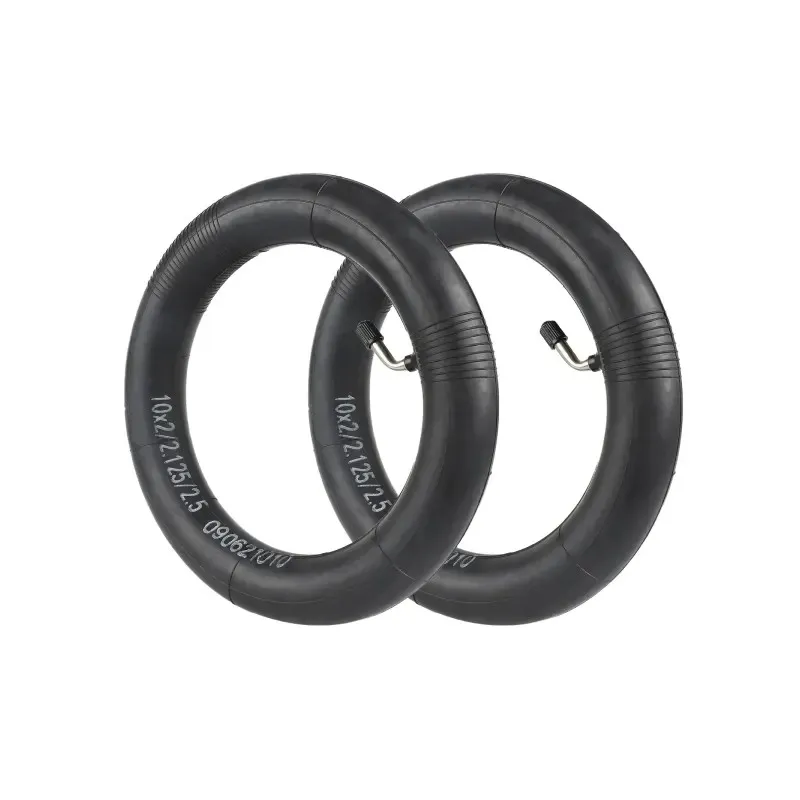 2 PCS ULIP 10*2/2.125/2.5 Reinforced Bent Inner Tube Tnward for Xiaomi M365 Pro 1S Scooter 10 Inch Tire Compatible With 10X1.90 10X1.95 10 X 2.0 10 X 2.125 10×2.5 Electric Scooter Accessories Replacement Parts Thick Butyl Rubber Camera