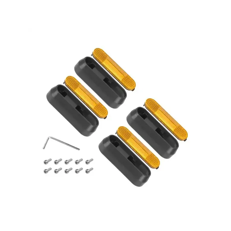 Yellow 4 pcs Refitting Decorative Shells with Reflector Bars for Xiaomi MI 3 M365 1S Pro Pro2 and Lite Electric Scooter