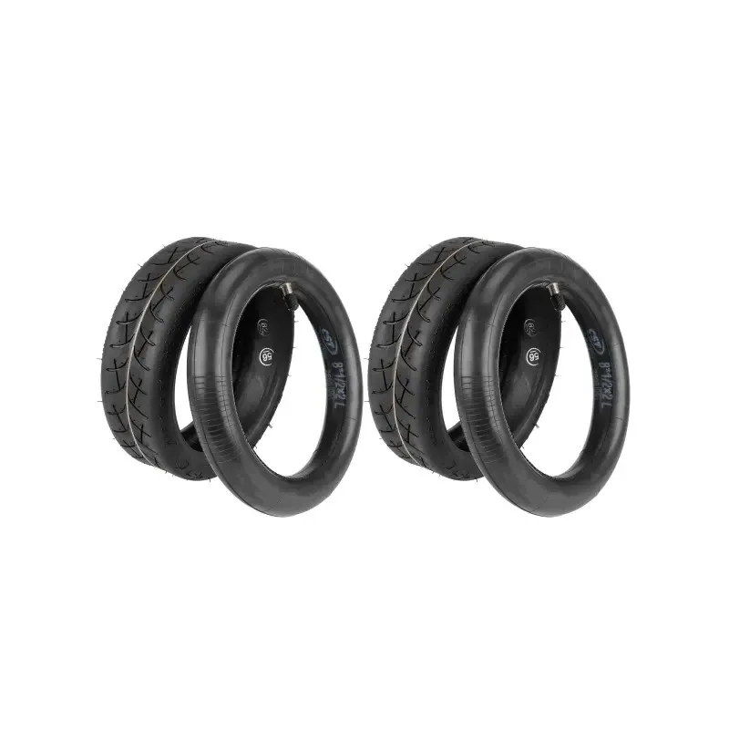 CST 8 1/2*2L Inner and Cover Tire with Straight Valve 2 Sets for Xiaomi M365 Pro Scooter with 8 1/2*2L Inner Tube Camera Pneumatic Rubber Replacement Tyre Spare 8.5 inch Tires