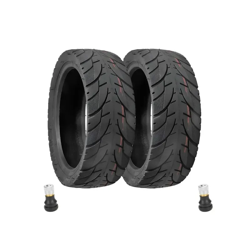 2 Sets of NAIPUTUN 8.5*3 Tubeless Tires (155mm inner diameter) + Tubeless Tire Valve for Xiaomi Scooters Non-slip Rubber 8.5x3 Tubeless Tire for Xiaomi M365/Pro/Pro 2/1S/MI 3 Scooters 8.5-Inch Electric Scooter Inner Diameter 155mm Tire Scooter Accessories