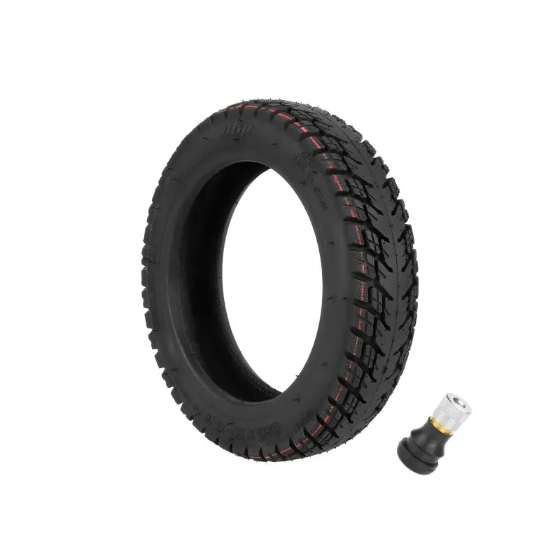 ULIP 9.5x2-6.1 Off-road Tubeless Tire 9 Inch All-terrain Vacuum-free Tire for Xiaomi M365/Pro/Pro 2/1S/Mi3/Lite Electric Scooter 4-layer Thickened Ultra-wear-resistant Rubber Tire 9.5*2-6.1 Scooter High-performance Front and Rear Wheel Tire Accessories