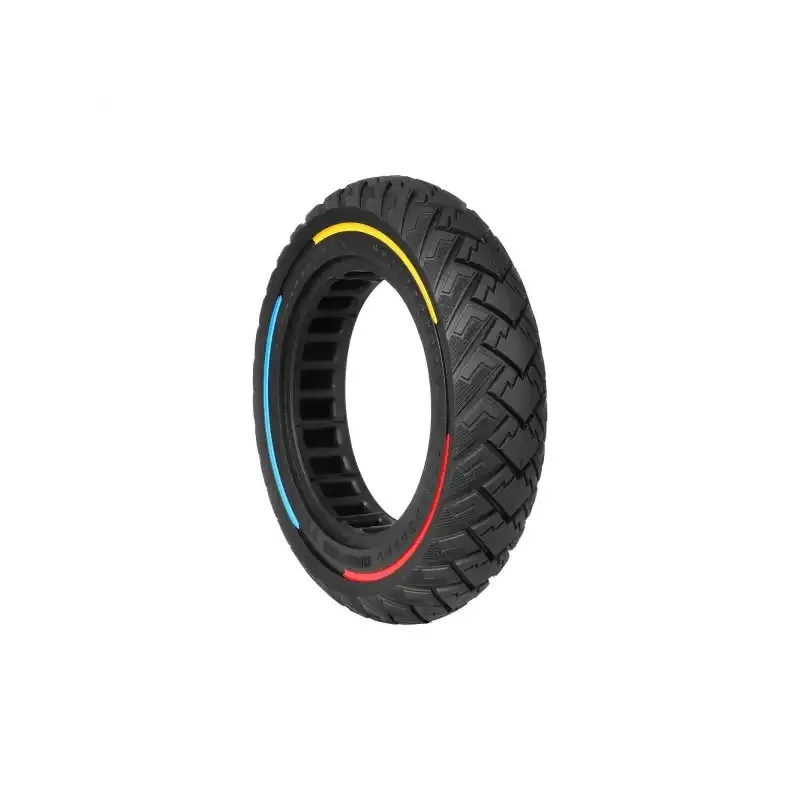 Ulip 10*2.125 Off-Road Solid Tire With 3 Colors Circle and ID 141mm & Slot 36mm 10*2.125 Rubber Non-Inflatable 10 Inch Tire Accessories For Xiaomi 8.5 inch M365 Pro Pro2 1S HX X6 X7 X8 Scooter Anti-puncture Explosion-proof Shock-absorbing Solid Tyre Part