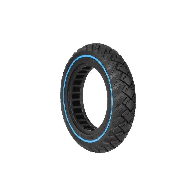 Ulip 10*2.125 Off-Road Solid Tire With Blue Circle and ID 141mm & Slot 36mm 10*2.125 Rubber Non-Inflatable 10 Inch Tire Accessories For Xiaomi 8.5 inch M365 Pro Pro2 1S HX X6 X7 X8 Scooter Anti-puncture Explosion-proof Shock-absorbing Solid Tyre Part