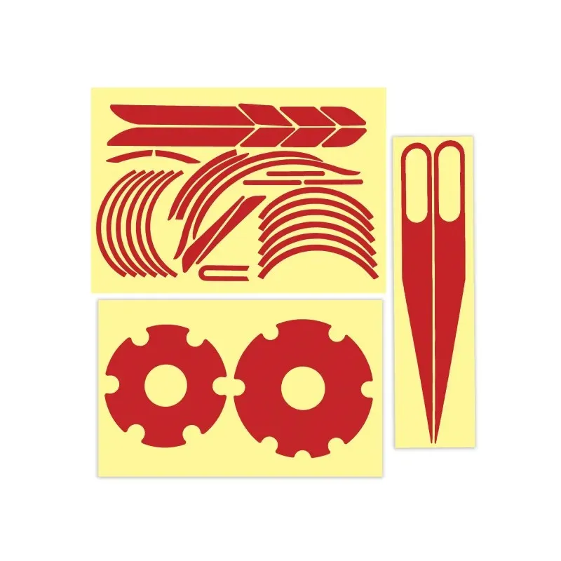 Red Xiaomi Scooter Full Set Body Stickers for Xiaomi M365 Pro Pro2 1S Electric Scooters Full Body Reflective Stickers Xiaomi Full Body Stickers Full Cover Stickers Waterproof Warning Reflective Waterproof Sticker