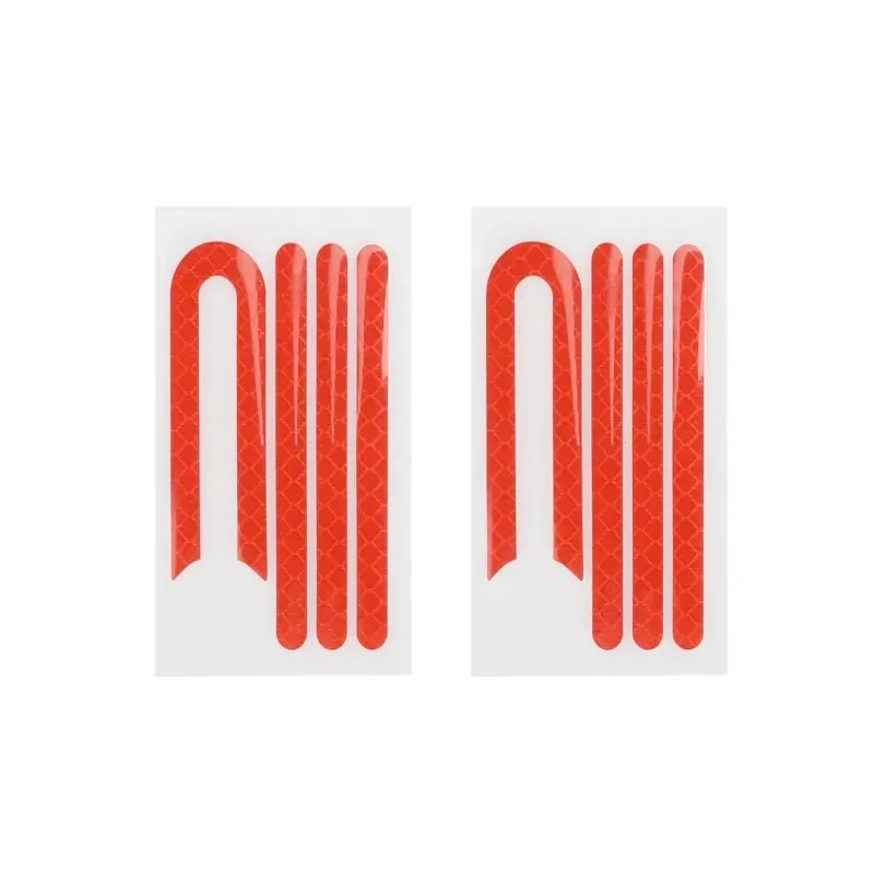 2 Sets of Red Reflective Strips for M365 and Pro Electric Scooter M365 1S Pro Pro2 and Lite Plastic Side Cover Reflective Strip U-Shaped Reflective Safety Protection Strip