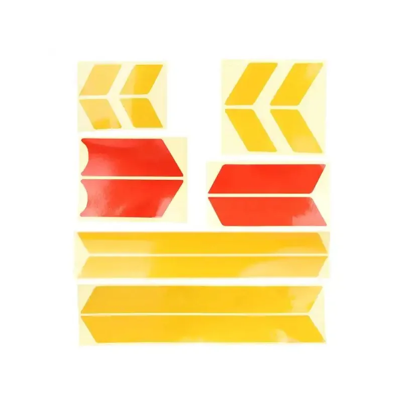 Red-Yellow-Yellow Scooter Body Stickers Xiaomi Scooter Reflective Stickers Night Warning Film Maxg30 Waterproof Film Diy Personalized Reflective Stickers 1s Stickers
