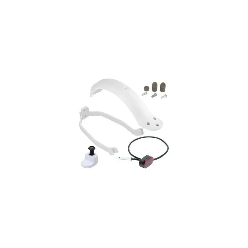 Xiaomi Electric Scooter Rear Fender White Complete Set Includes Tail Light + Bracket + Screw Plugs + Full Installation Tools