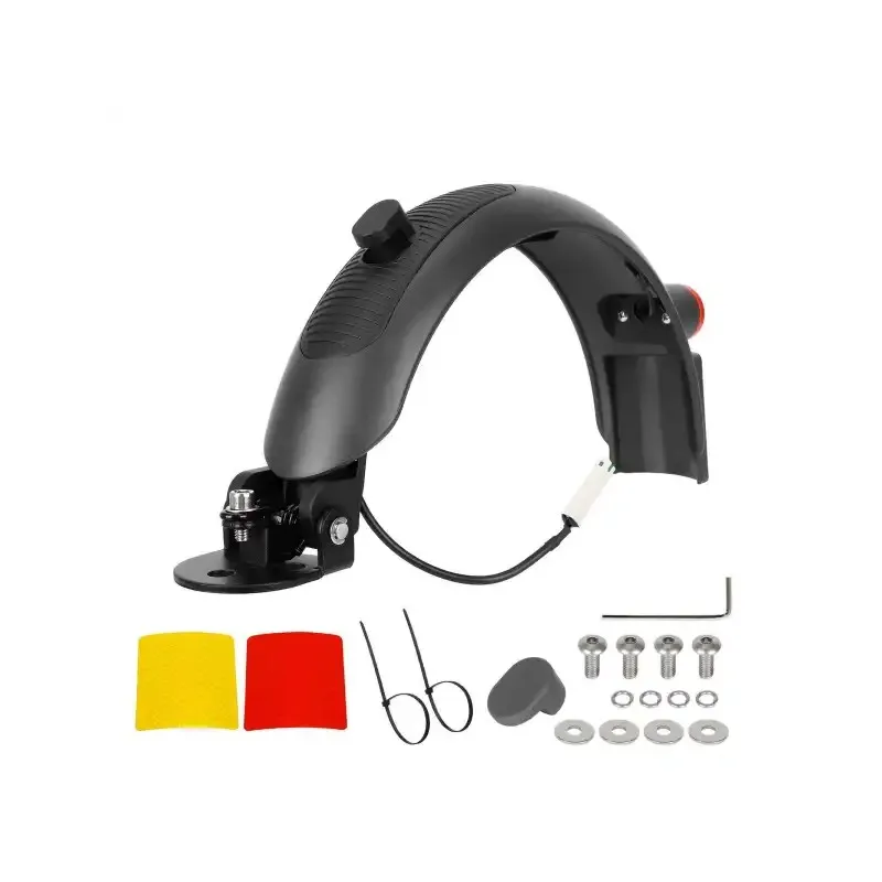 Gray Ulip Metal Fender High-end Rear Mudguard with Brake Aluminum Alloy Tail Lights and Reflective Sticker for Xiaomi M365 pro pro2 1S Lite Mi 3 Electric Scooter and Swagger 5 Scooter