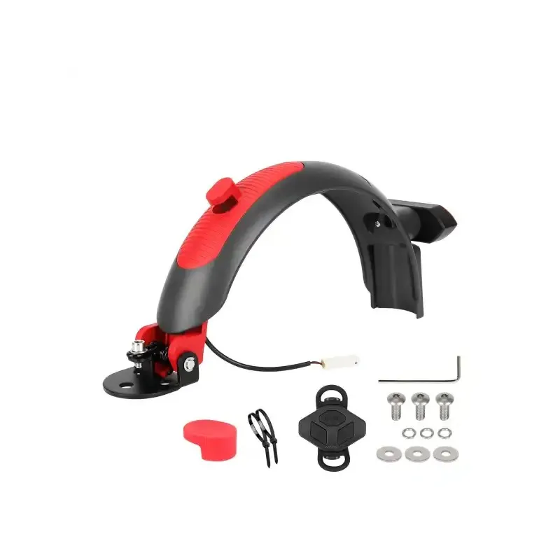Gray-Red Ulip Superior Rear Fender with Aluminium and Turn Signal Light for Xiaomi scooters for Xiaomi M365 pro pro2 1S lite Xiaomi 3 Electric Scooter and Swagger 5 Scooter