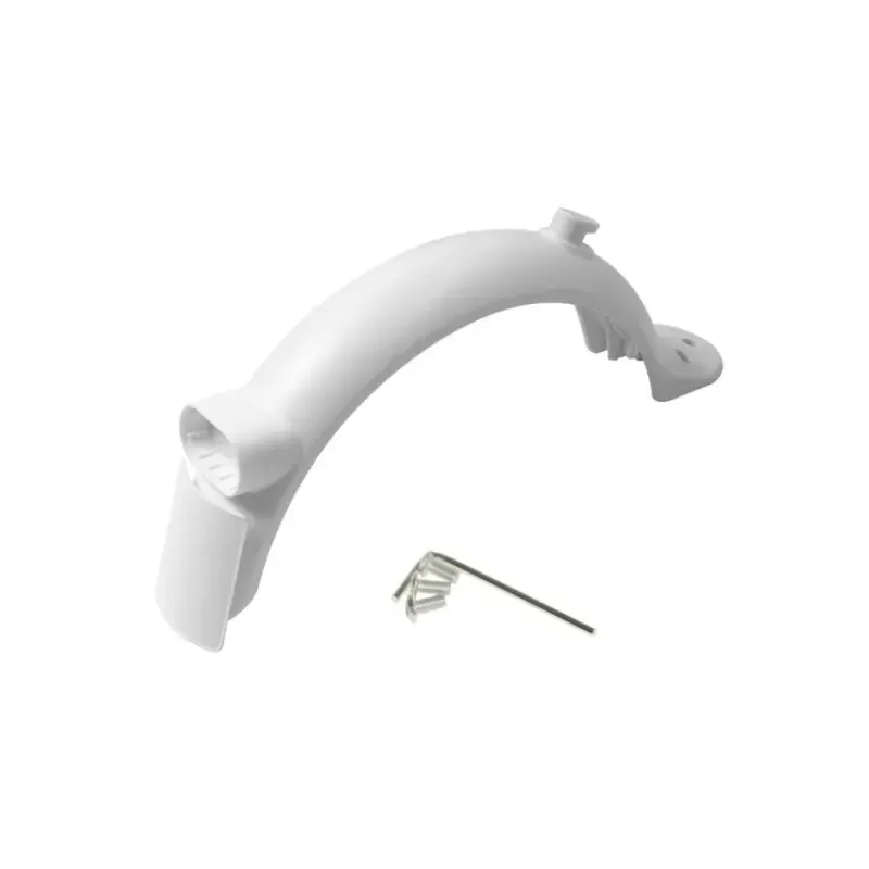 White Rear Fender with Hook and Screws for Xiaomi M365 Pro Pro2 1S Electric Scooter Rear Fender with Hook Mijia M365 White Rear Flap Water Retaining Block Mudguard Splash guard Wheel Guard