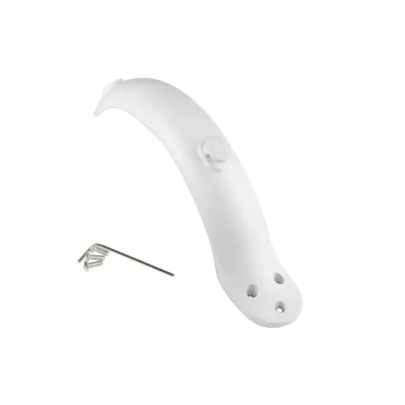 White Rear Fender with Hook and Screws for M365 Scooter Xiaomi Electric Scooter Rear Fender with Hook Mijia M365 White Rear Flap Water Retaining Block Mudguard Splash guard Wheel Guard