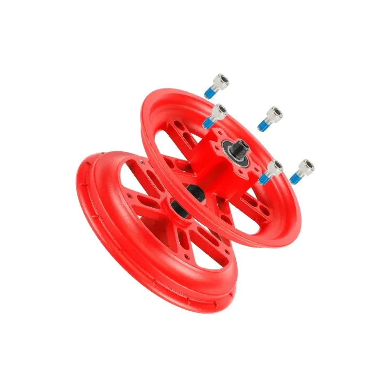 Red Ulip Split Rear Hub for xiaomi M365/1S/MI3/Lite Scooters 8.5 Inch Split Wheel Hub Solid Tire With Wrench Screw For Xiaomi M365 1S Mi3 Electric Scooter Aluminum Alloy Rear Hub