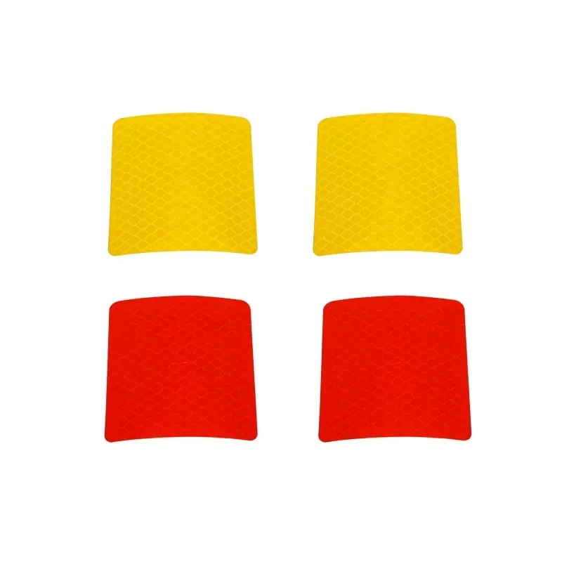 2 PCS Red Pro2 License Plate Reflective Stickers with 2 PCS Yellow Pro2 License Plate Reflective Stickers for Xiaomi Scooter M365 Pro Pro 2 1S Rear Fender License Plate Decoration Safety Reflective Stickers Accessories
