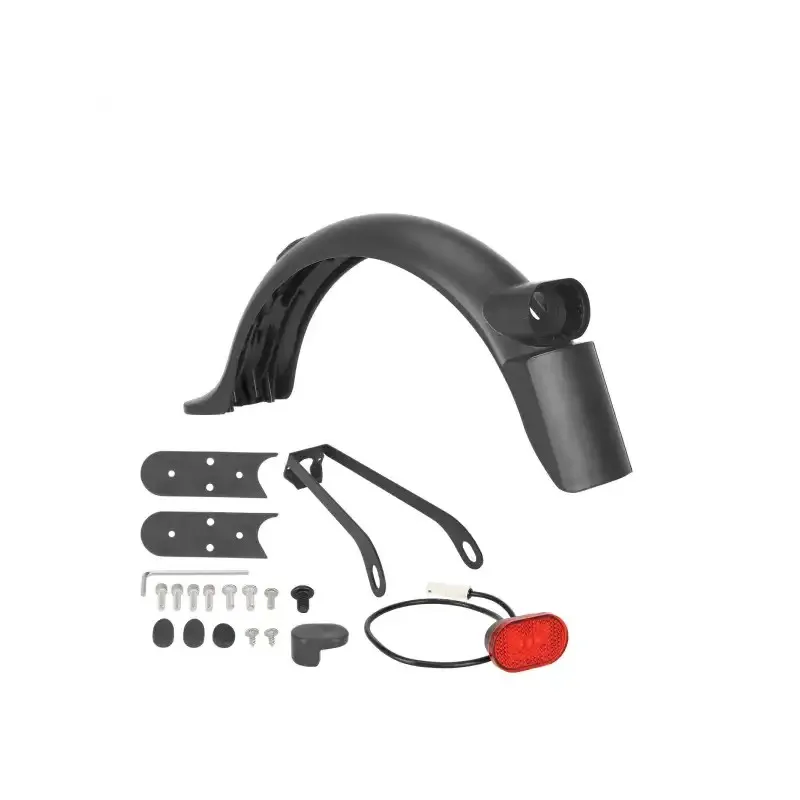 Gray Rear Fender Kit with Llight, Metal Bracket and Hook for Xiaomi M365/1S/Pro/Pro2 Electric Scooter Fender Rear Mudguard Pro2 Parts Accessories Tire Splash Mudguard