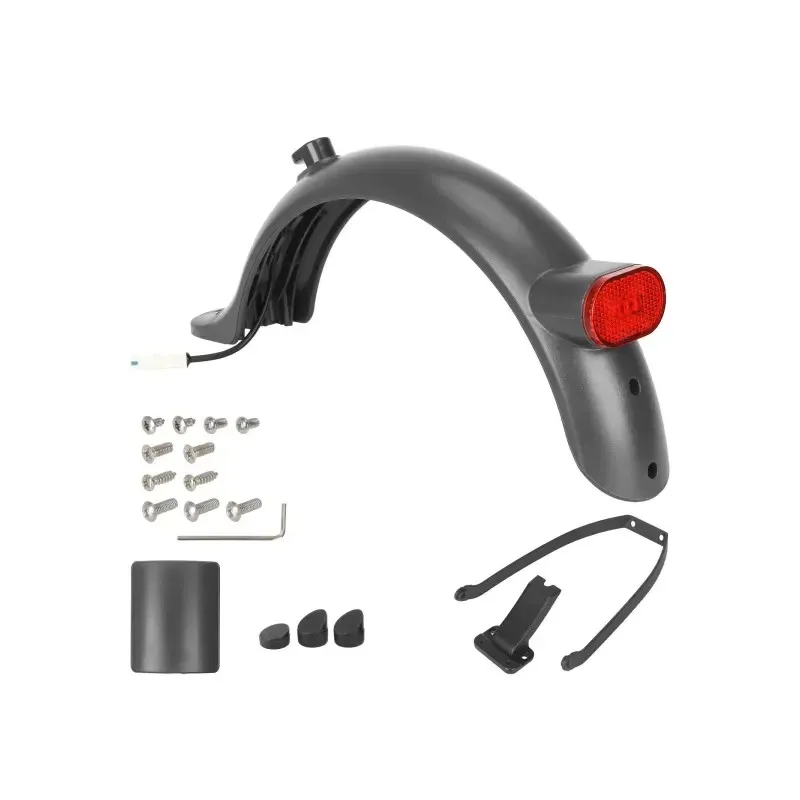 Rear Mudguard Kit with Screw Caps for Xiaomi M365 Pro Pro2 1S Scooters M365 Tail Fender Scooter M365 Parts Upgraded Rear Wheel Fender Taillight Bracket Support for Xiaomi M365 1S Pro Pro2 E-Scooter Back Mudguard for XIAOMI M365 Parts
