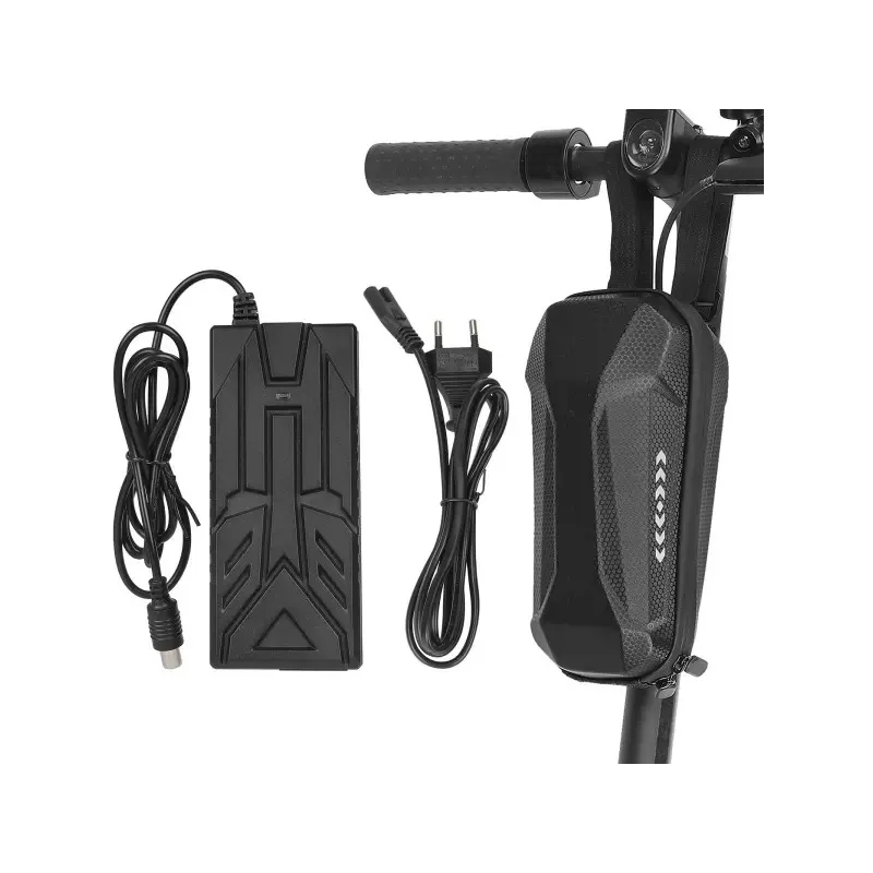 2L Front Bag + Ulip 18V to 42V 1.7A Xiaomi Head Charger EU Plug with CE and FCC Certificates Electric Scooter Charger For Xiaomi Mijia M365 Bird Ninebot ES2 Shared Scooter