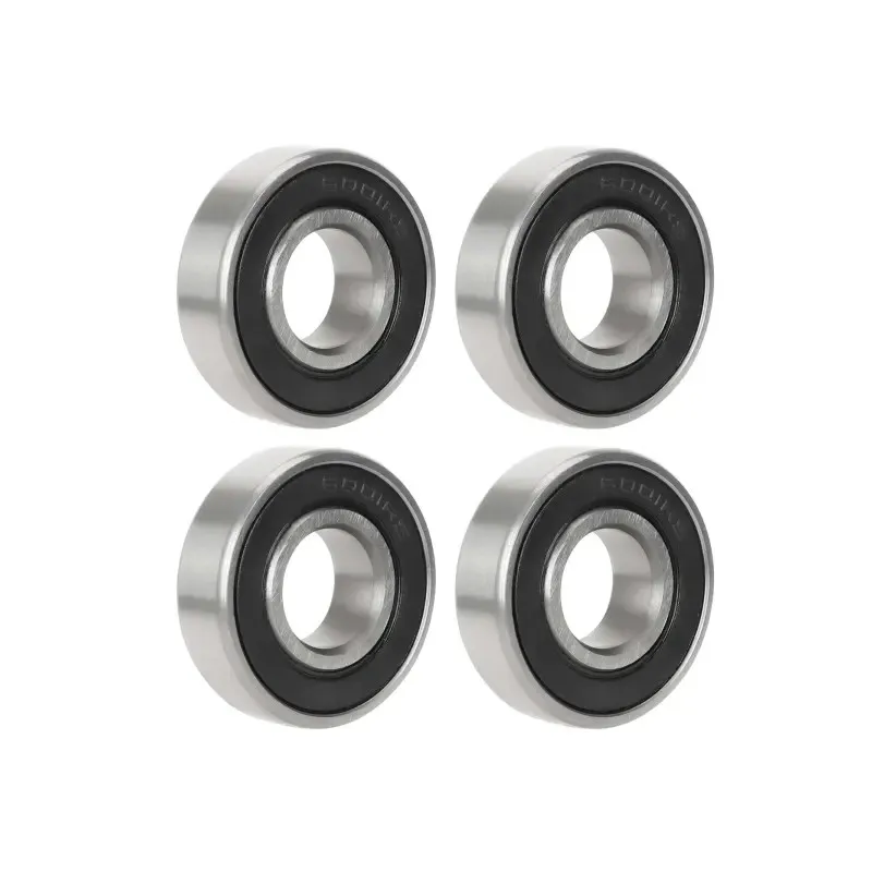 4 PCS 6001RS Bearing for Rim of Xiaomi Scooters 12x28x8mm Motor Grade Cover Sealed Deep Groove Ball Miniature Bearing 6001RS Chrome Steel