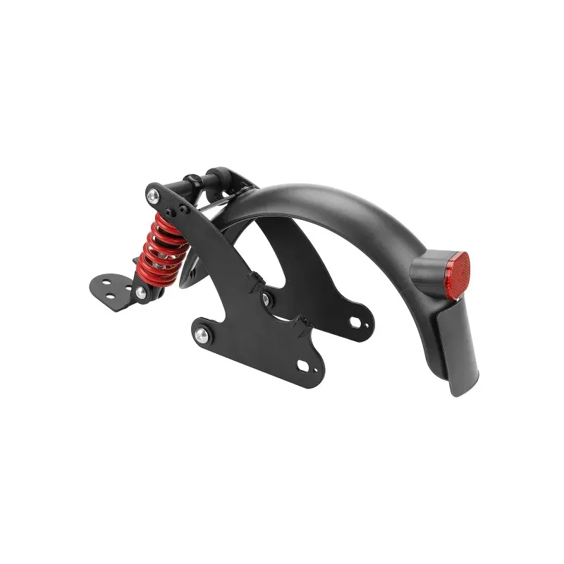 Black-red V2 Rear Suspension with Mudguard and Tailight for Xiaomi M365 and 1S Scooter Rear Shock Absorber for Scooter Rear Spring Shock Absorber Replacement Accessories