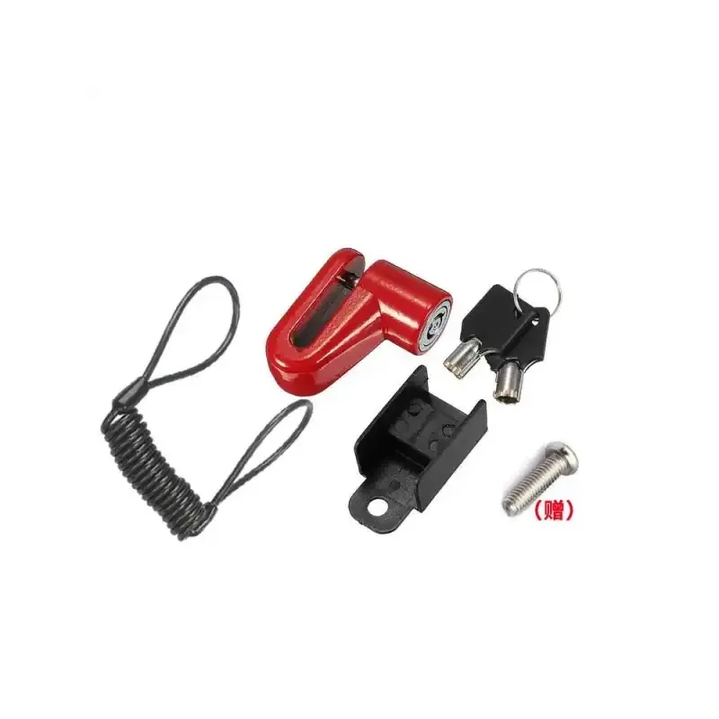 Red Brake Lock with Black Cable for Xiaomi Mijia Electric Scooter Disc Brake Lock Multifunctional Enhanced Anti theft Lock M365 Scooter Guard Against Theft Lock