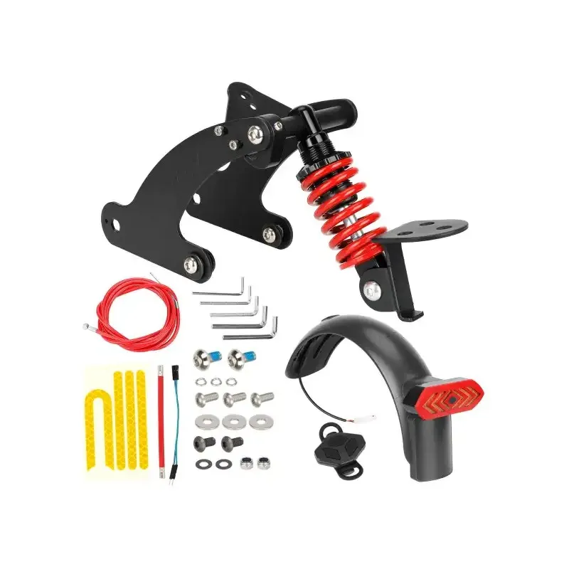 ULIP V3.0 Black-red Rear Shock Absorber Kit with Turn Signal for Xiaomi M365/1S Electric Scooter Upgrade Suspension Kit with Smart Remote Control Turn Signal Taillight Safe Driving Kit Enhanced Comfort Stability Rear Suspension Kit