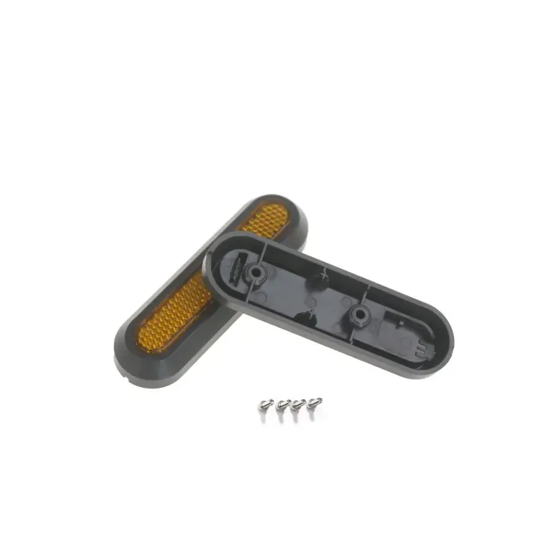 2 PCS Decorative Covers with 2 Pcs Yellow Reflective Strips and Screws for Xiaomi Pro Pro2 1S M365 Scooter Reflective Strips Plastic Corner Covers Screw Decorative Covers Pro 2 Side Covers Plastic Parts