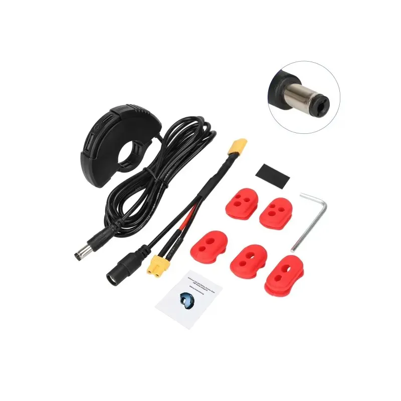 Electric Scooter E-Bike Modified Charger with XT30 Data Conversion Line USB Fast Charging Mobile Phone Charger Waterproof Interface Adapter for Xiaomi M365/ 1S /Pro /Pro2/3/3 Lite/Xiaomi 4/ Llite/ 4 Pro/Ninebot F20 F25 F30 F40