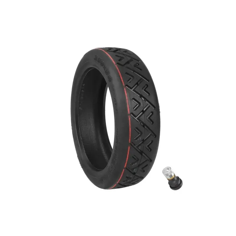Ulip 250*54 Off-road Tubeless Tire With Air Valve for Xiaomi 4 and 4 Lite Scooters 10 Inch 250x54 Electric Scooter Tire Rubber Outer Tire Tubeless Tire Anti-Piercing Scooter Replacement Wheel for Electric Scooter