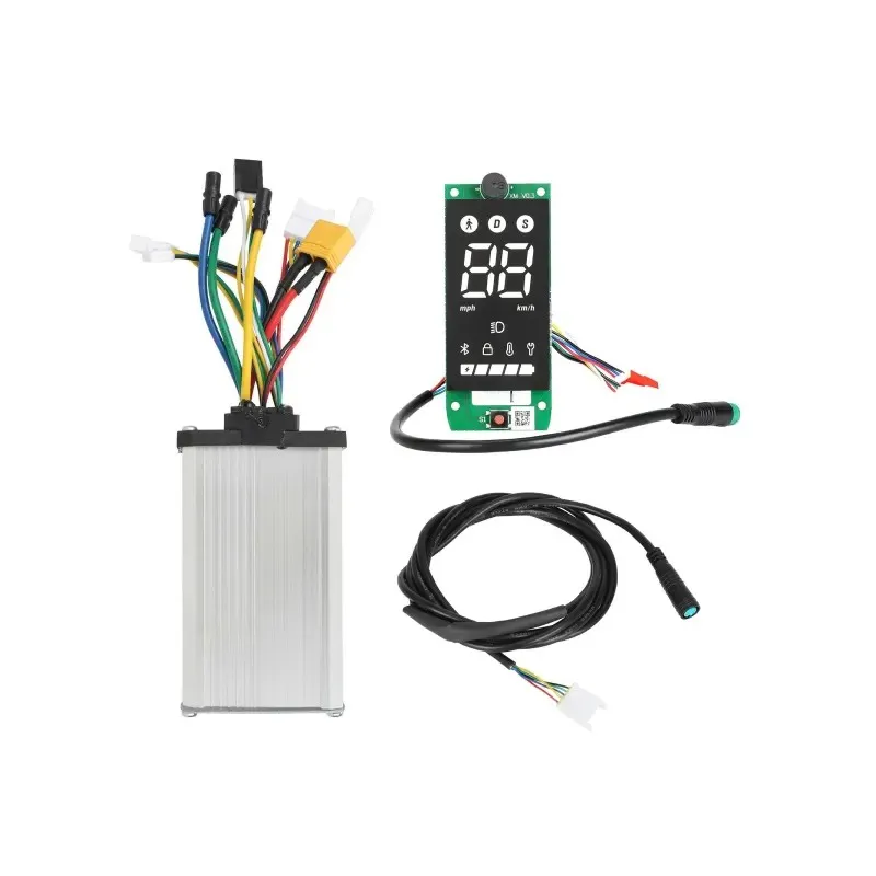 Original Universal 21.6V Controller Motherboard + 25KM/H Display Dashboard without Turning Light + Power Cable for Xiaomi 4 Lite 2nd Gen Electric Scooter Motherboard Control Circuit Board Motherboard Controller Replacement Accessories Part